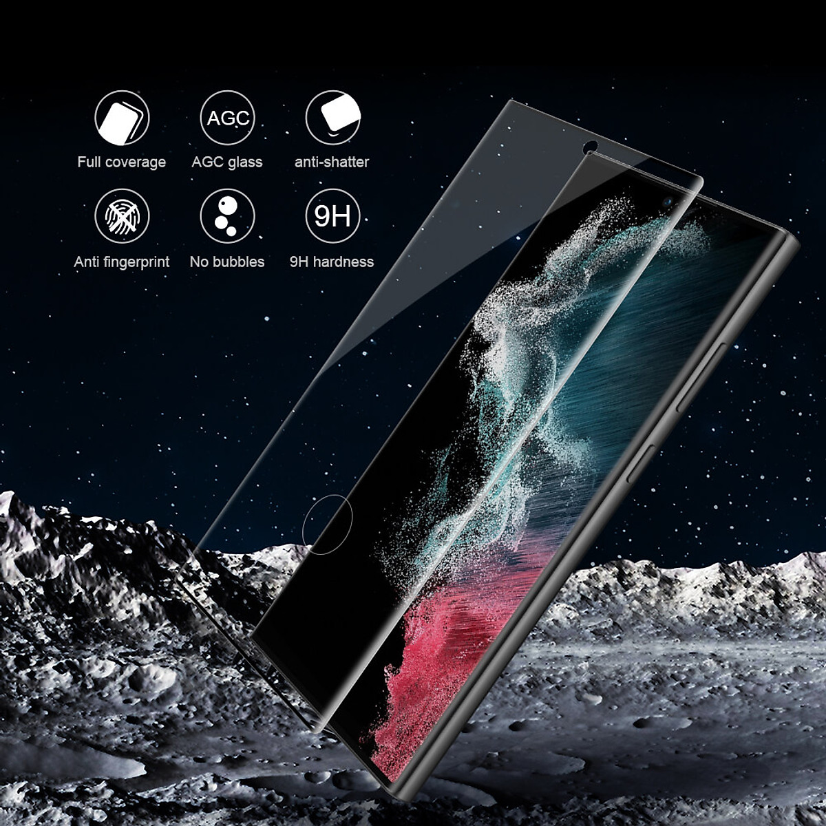 Miếng dán kính cường lực full 3D cho Samsung Galaxy S23 Ultra hiệu Nillkin 3D CP+ Max chỉ mỏng 0.3mm Kính AGC Japan, Chống lóa hạn chế vân tay, bảo vệ đôi mắt - hàng nhập khẩu