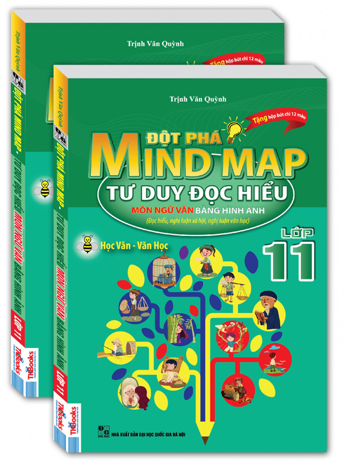 Combo Học tốt ngữ văn lớp 11: Đột Phá Mindmap - Tư Duy Đọc Hiểu Môn Ngữ Văn Bằng Hình Ảnh Lớp 11 + Rèn luyện năng lực tự học (tặng sổ tay vẽ sơ đồ tư duy)