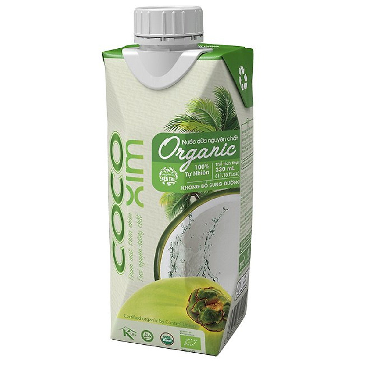 Thùng 12 Hộp Nước Dừa Cocoxim Organic (330ml x12 Hộp)