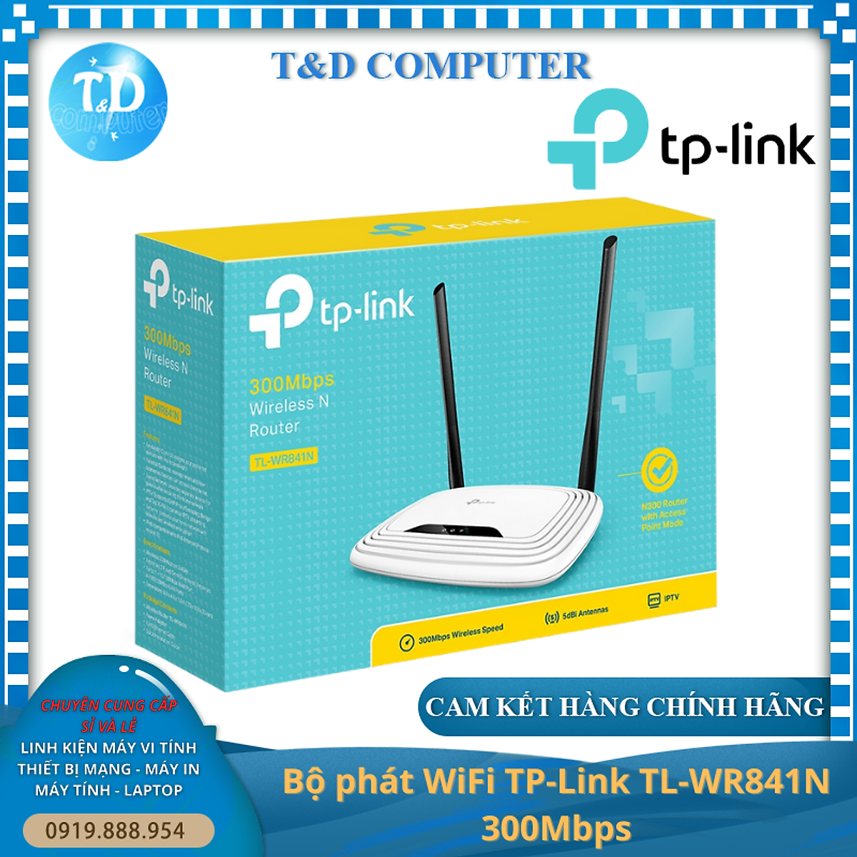 Mua Bộ phát WiFi TP-Link TL-WR 841N 300Mbps - Hàng chính hãng FPT phân ...