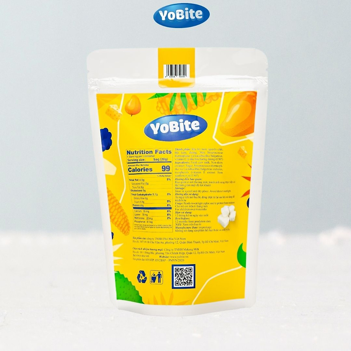 Sữa chua khô giảm cân vị Đào - YoBite Healthy - Giữ dáng đẹp da