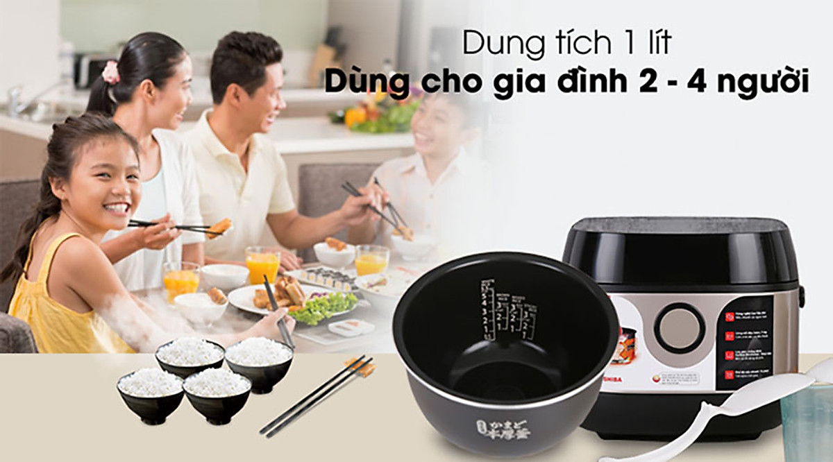 Nồi cơm cao tần Toshiba RC-10IX1PV (1 Lít)- Hàng Chính Hãng