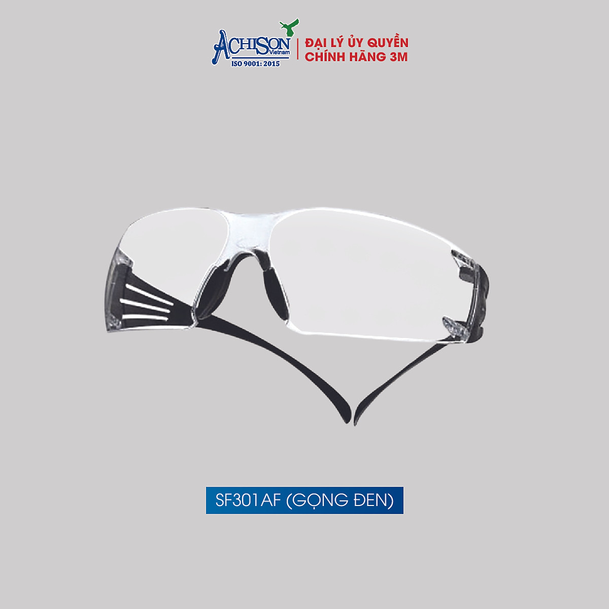 Kính bảo hộ lao động, kính chống bụi, chống đọng sương, chống trầy xước cao cấp 3M SF401AF - Xuất xứ Đài Loan