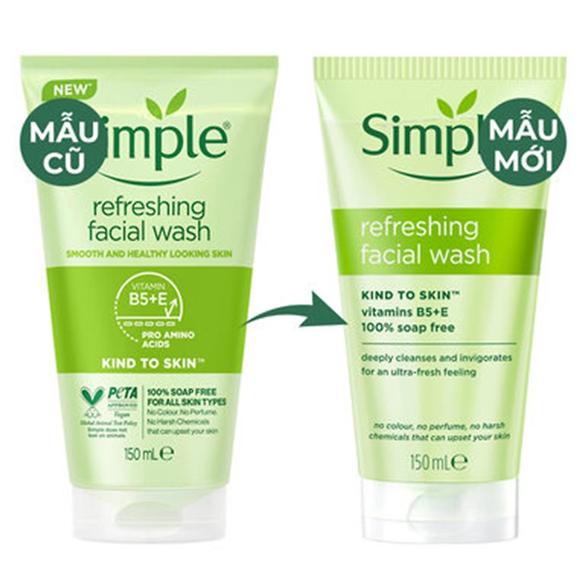 Sữa Rửa Mặt Simple Refreshing Facial Wash Dành Cho Mọi Loại Da 150ml