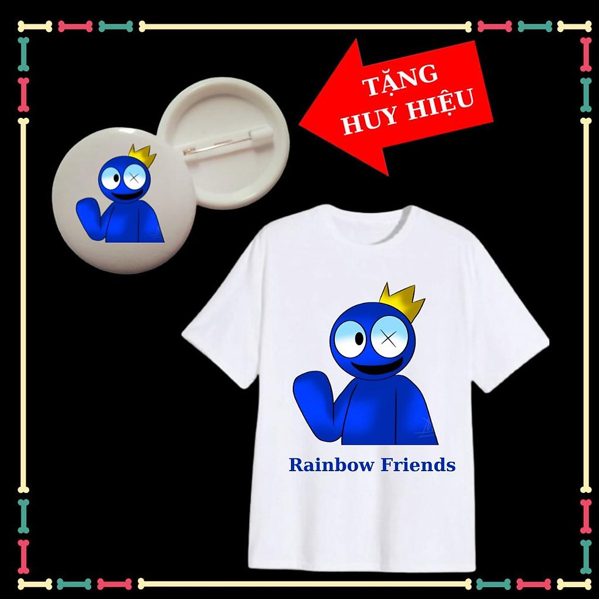 Mua Áo Phông Trẻ Em Mẫu Rainbow Friends Blue Roblox, Đủ Màu Sắc, Đủ Size Áo  Từ 10Kg Đến 90Kg, Kèm Huy Hiệu - Hồng - 1(<12Kg) Tại Shop Đồng Phục Long