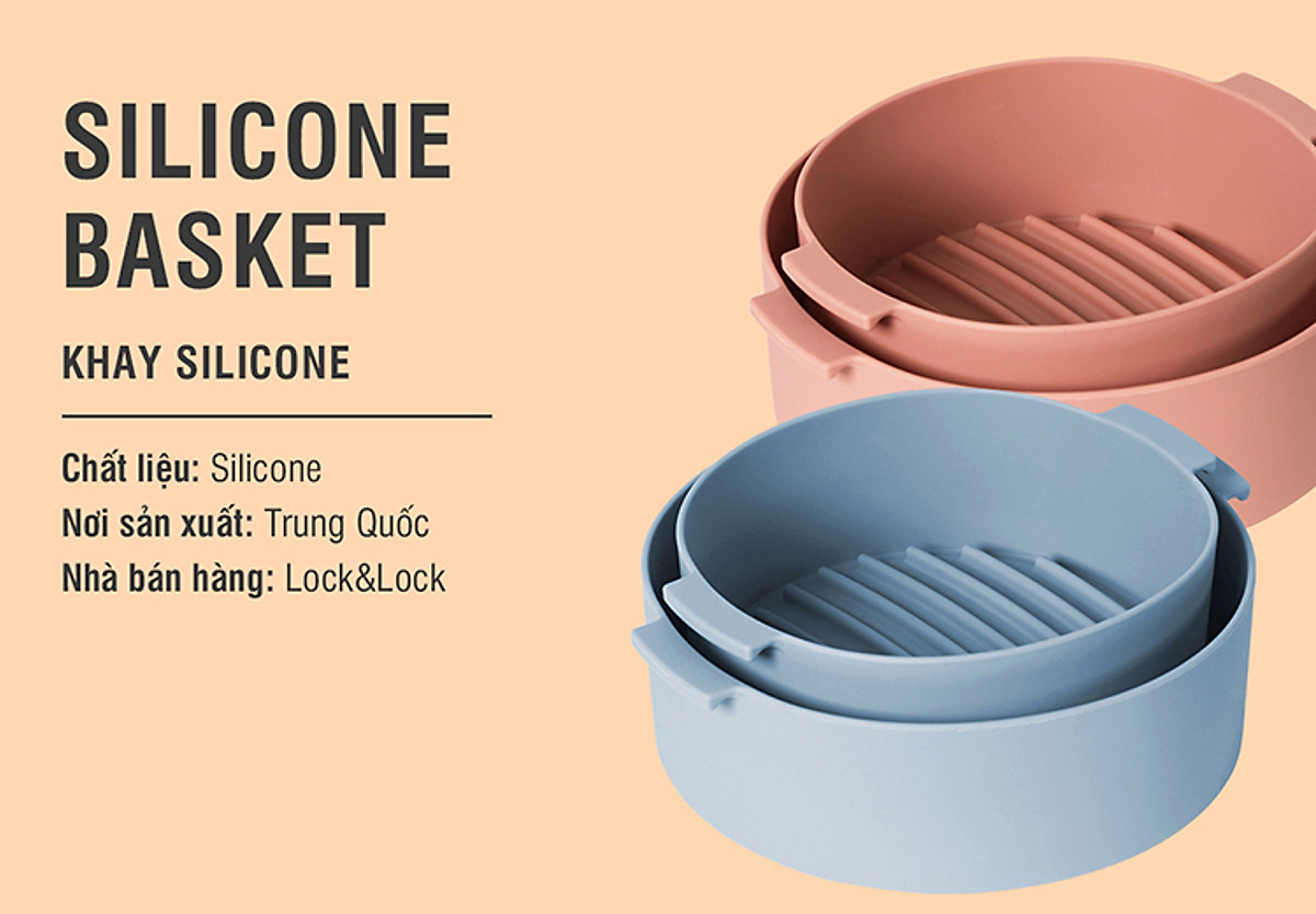 Khay Silicone Dành Cho Nồi Chiên Không Dầu Và Lò Vi Sóng Lock&Lock CKB003 - Hàng Chính Hãng