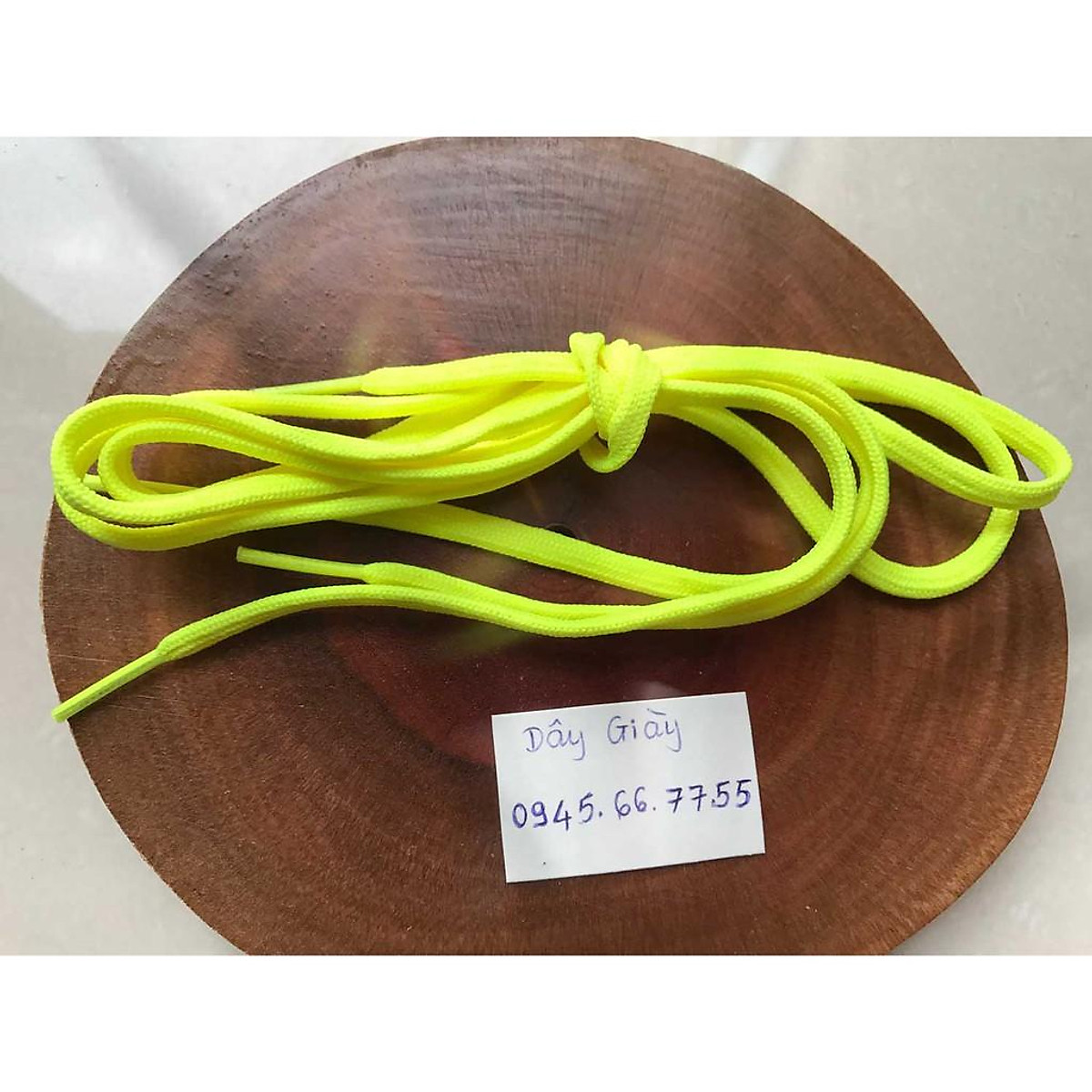 Dây giày màu xanh dạ quang 1.2m