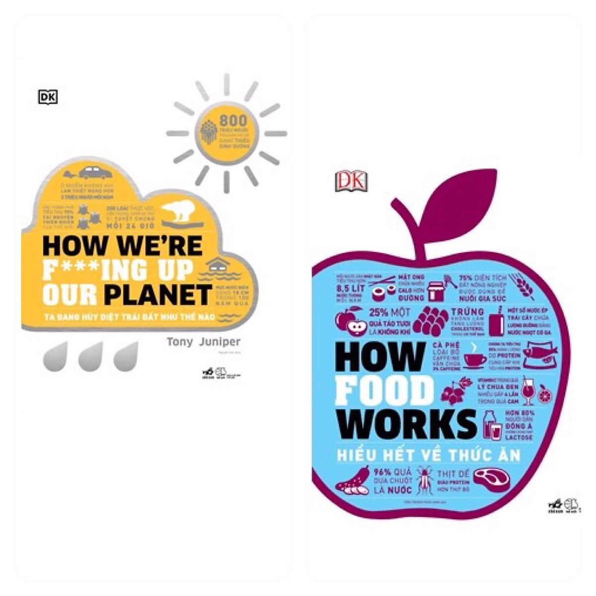 Combo 2 cuốn: HOW WE’RE F***ING UP OUR PLANET – TA ĐANG HỦY DIỆT TRÁI ĐẤT NHƯ THẾ NÀO + HOW FOOD WORKS - HIỂU HẾT VỀ THỨC ĂN( Khám Phá Thế Với Xung Quanh /Giải Đáp Vấn Đề Môi Trường Sống/Tặng Kèm Bookmark)