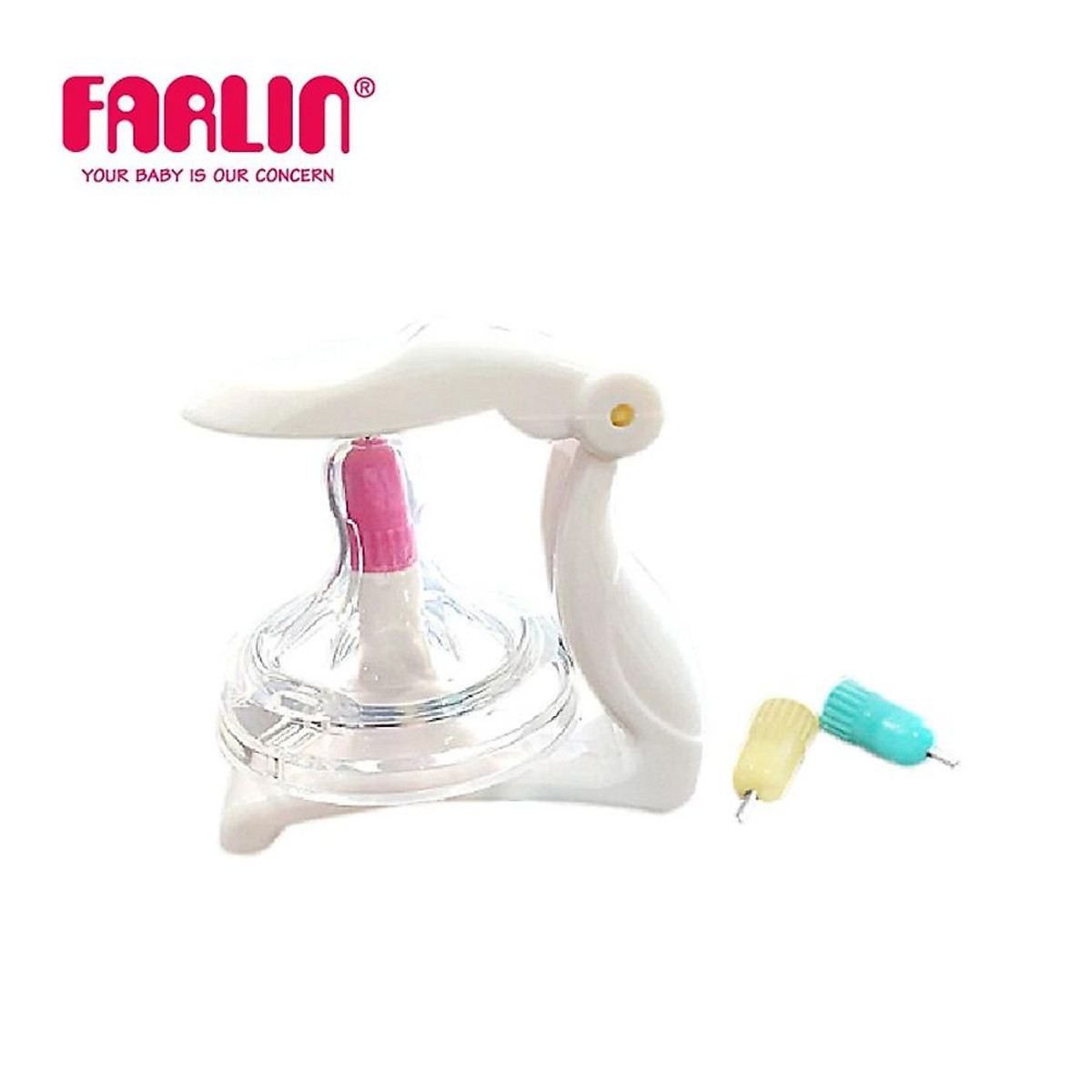 Đục lỗ núm ti Farlin chính hãng, dập lỗ núm ti dễ dàng sử dụng cho các loại núm