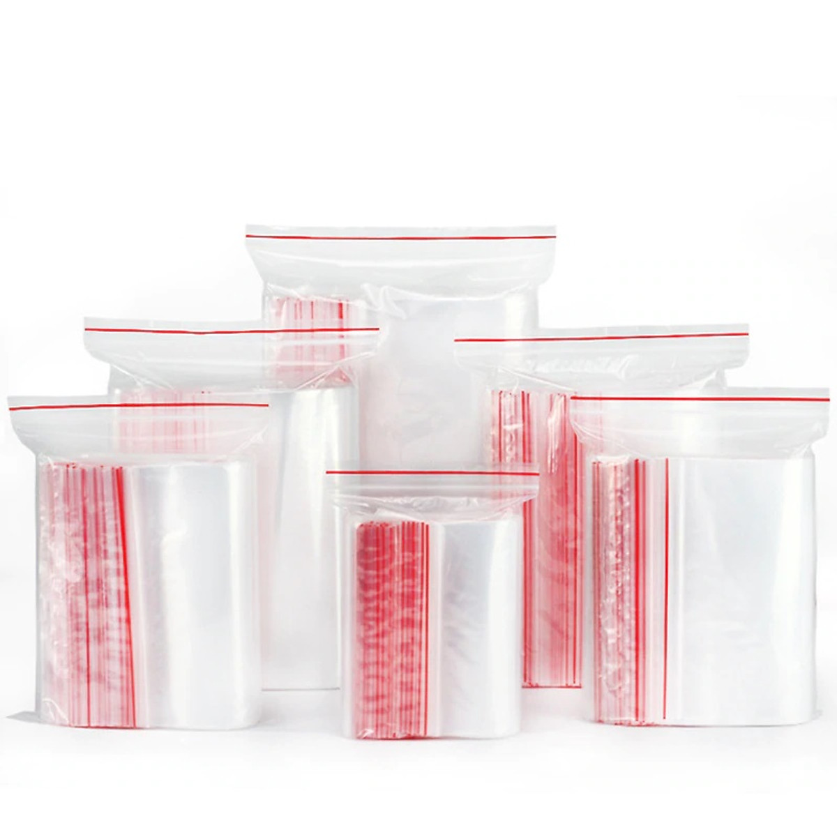 100 túi nhựa Zip lock trong suốt Túi, màng bọc thực phẩm