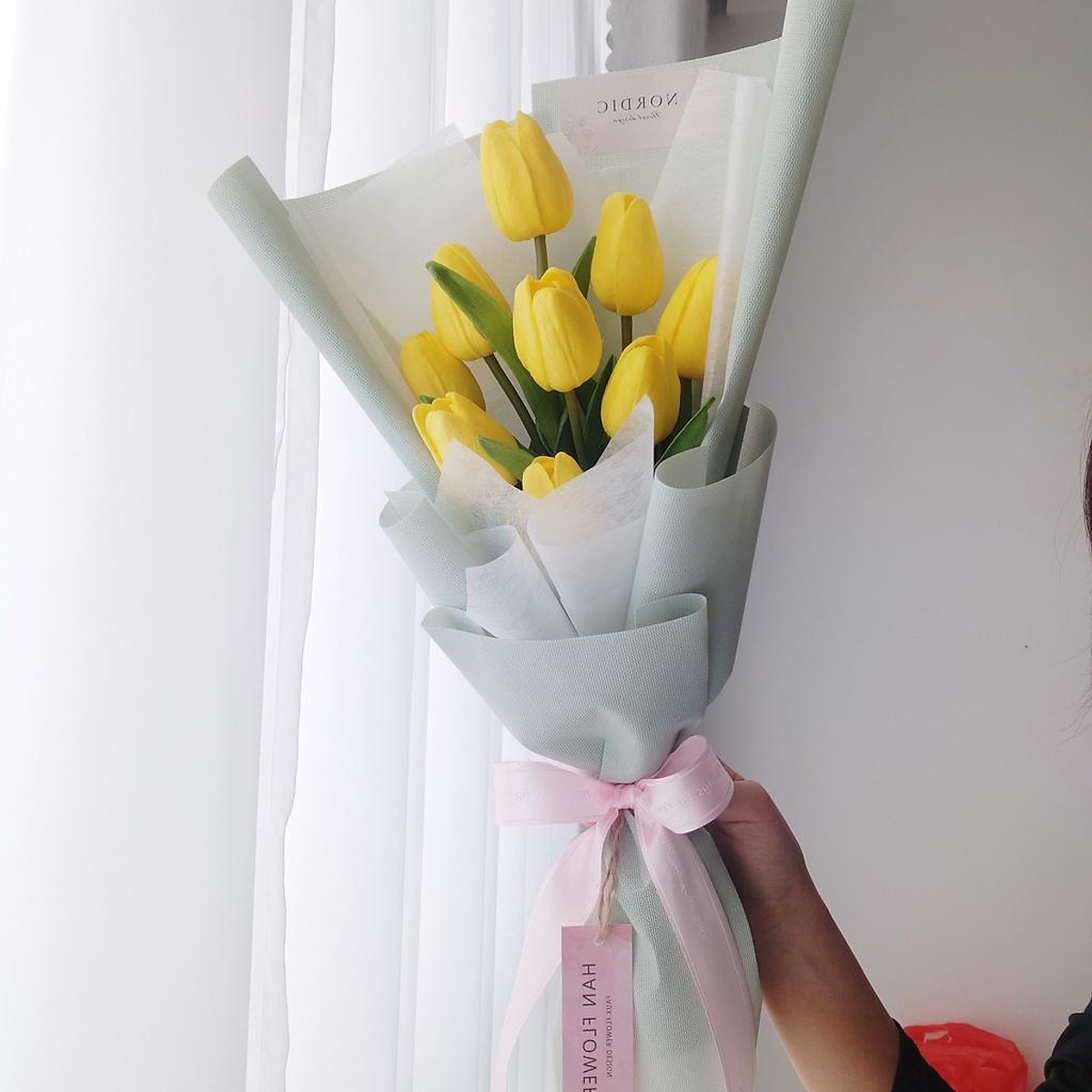 Bó hoa giả - hoa tulip mix sẵn làm quà tặng ngày đặc biệt - Han ...