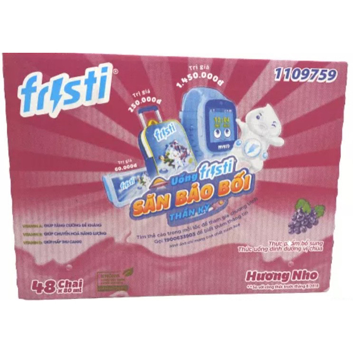 Thùng Fristi Hương Nho 48x80ml