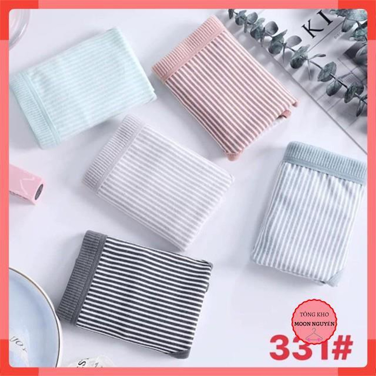 Quần Lót Nữ Cotton Kẻ Sọc Basic 031 Kháng Khuẩn