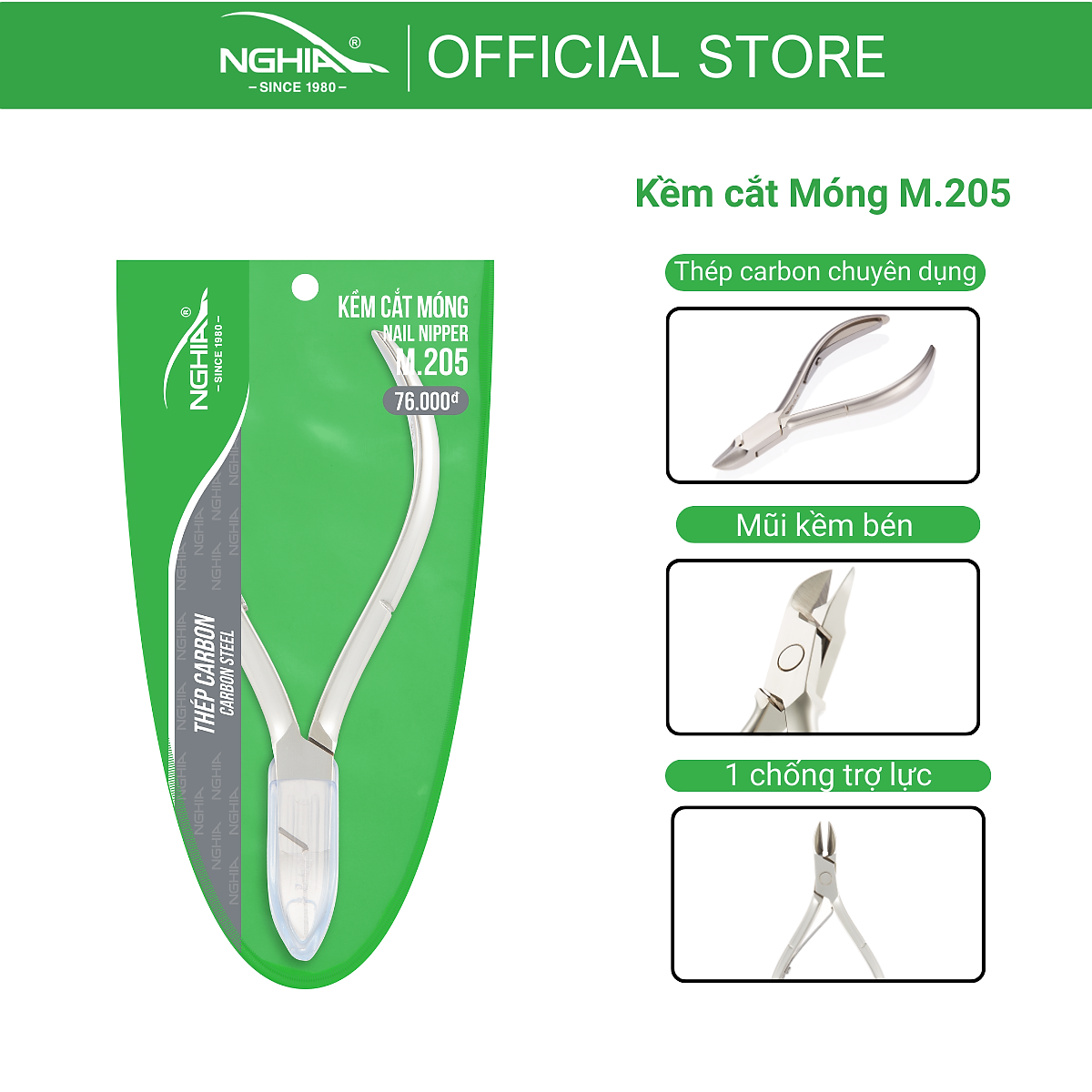 Kềm Cắt Móng Thép Chuyên Dụng M-205 Kềm Nghĩa