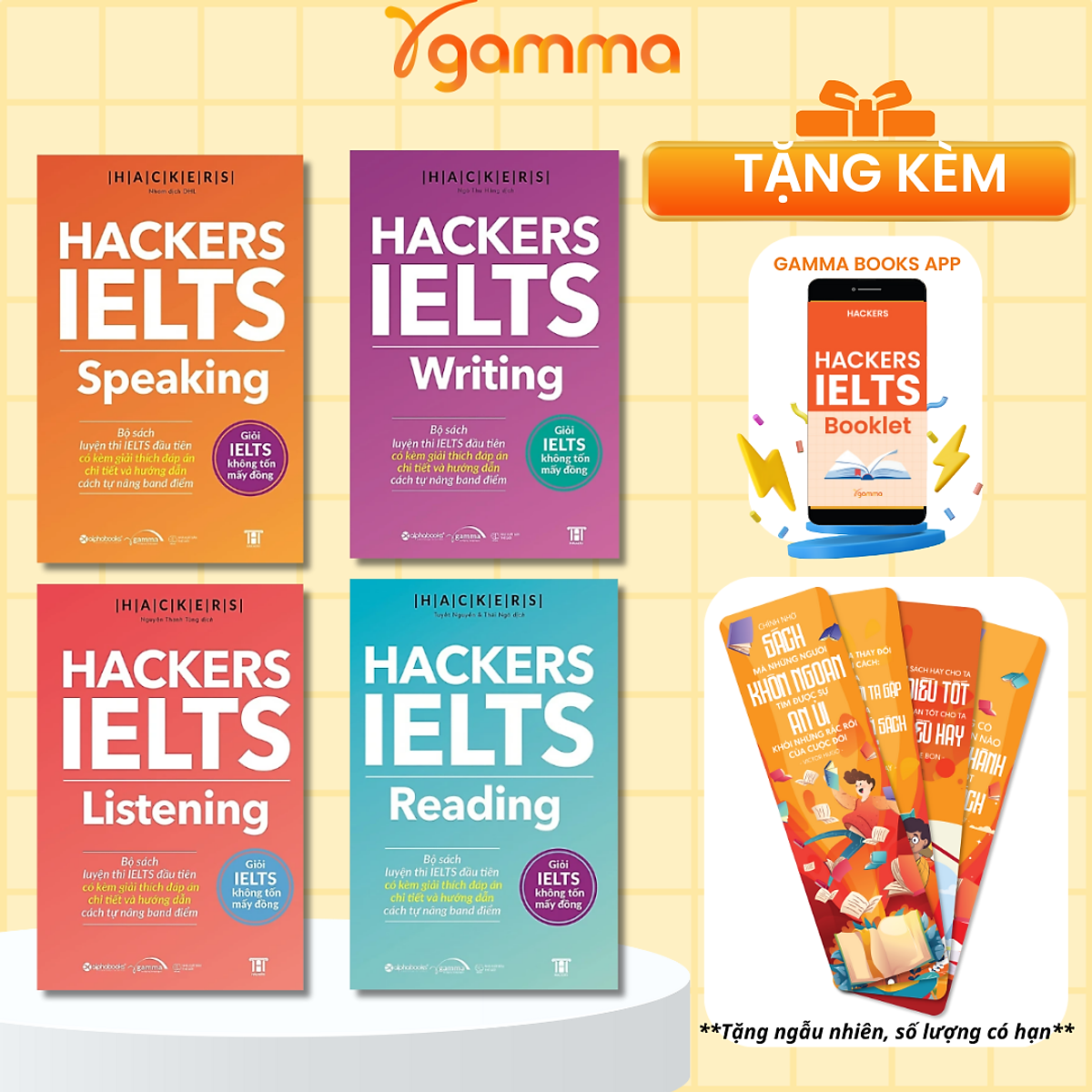 Combo Trọn Bộ 4 Cuốn Hackers IELTS (Listening + Reading + Speaking + Writing)