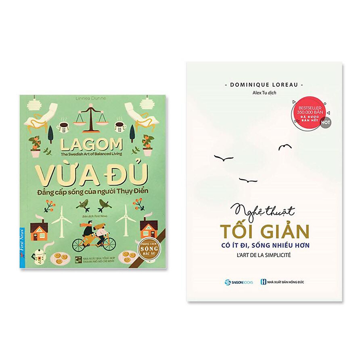 Combo 2 Quyển Lagom - Vừa Đủ - Đẳng Cấp Sống Của Người Thụy Điển, Nghệ Thuật Tối Giản: Có Ít Đi, Sống Nhiều Hơn