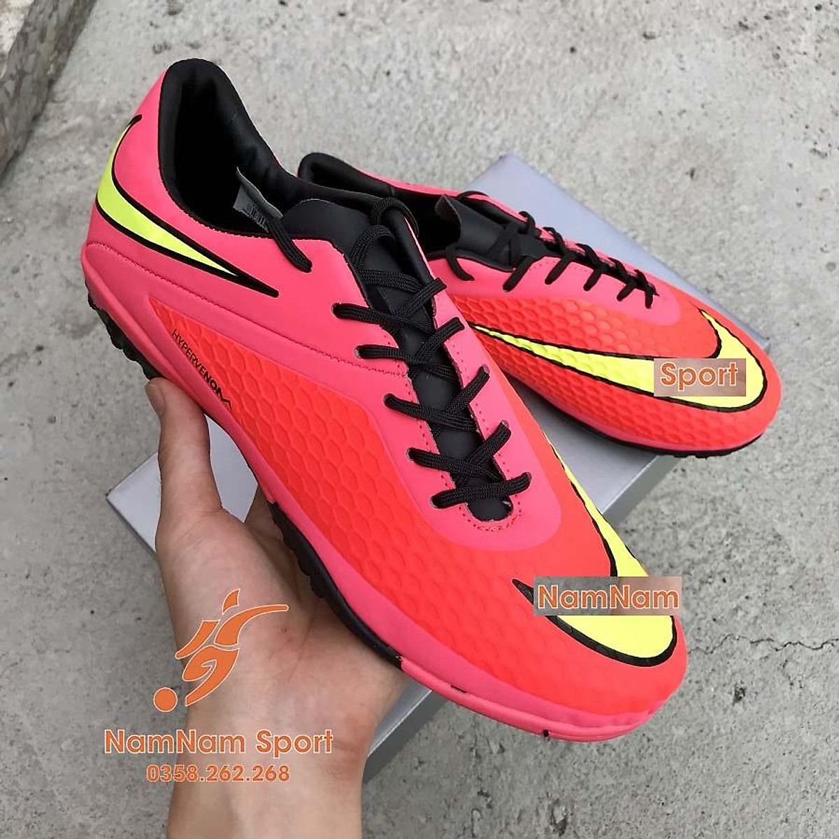 Mua Giày đá bóng NK HYPERVENOM PHELON đế TF khâu full - cam - 43 ThùyTrang