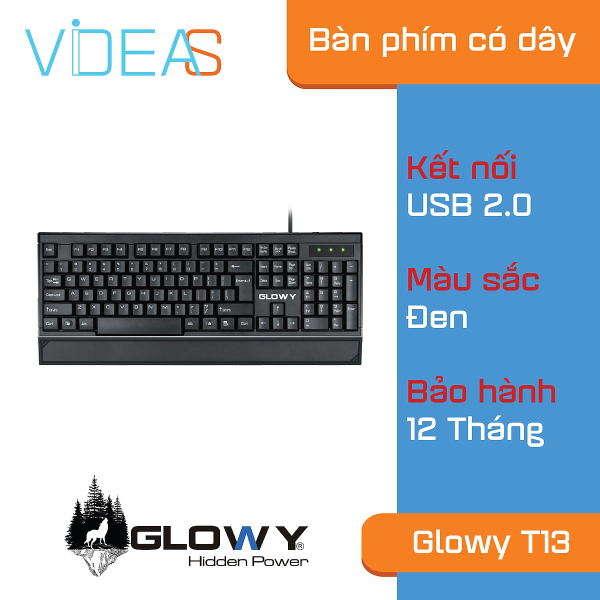 Bàn phím máy tính Glowy T13 _ Hàng Chính Hãng - Bàn Phím Văn Phòng ...