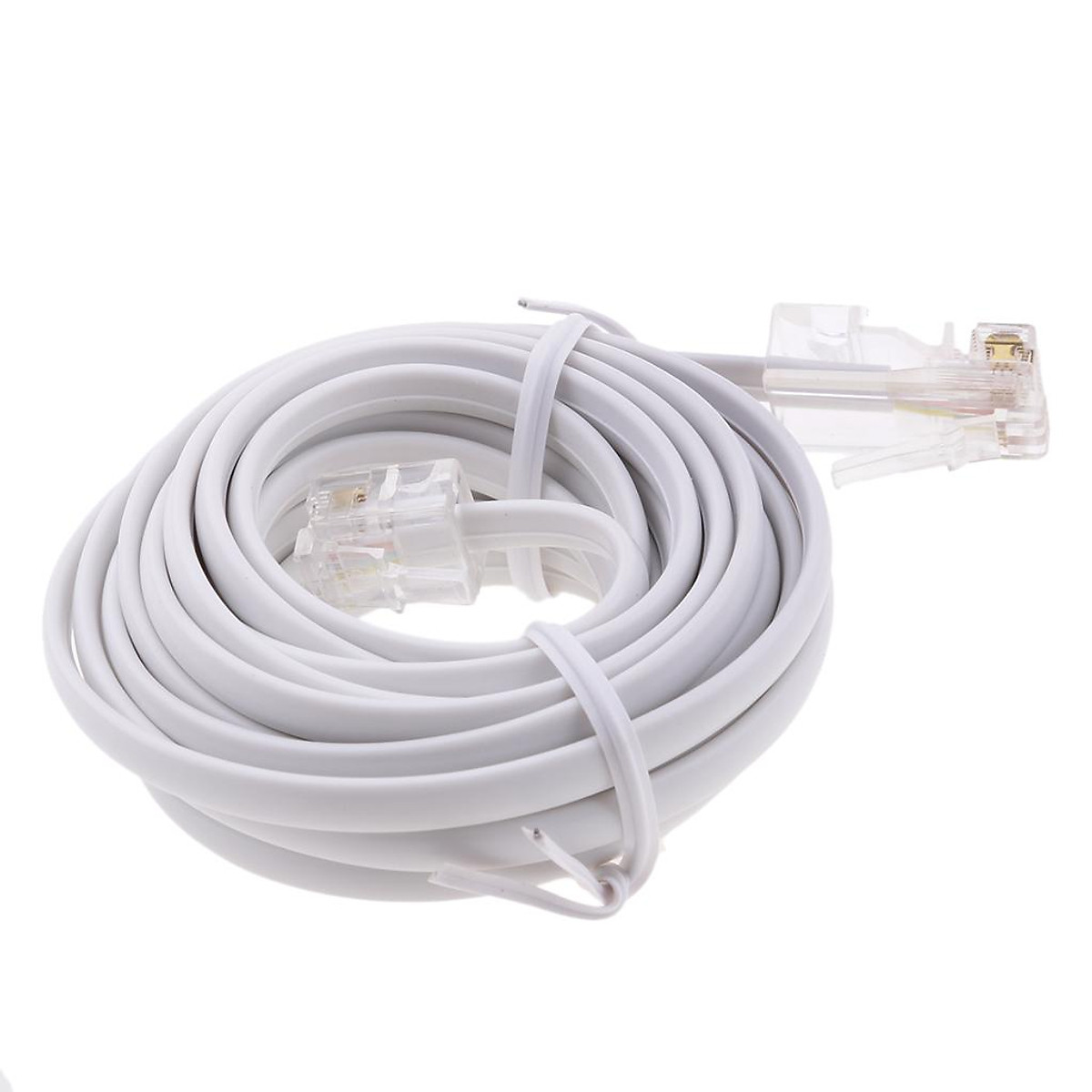 3m RJ11 6P4C to RJ45 8P4C White Telephone Connector Plug Cable for