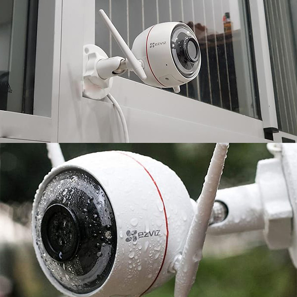 Camera wifi chống trộm EZVIZ C3WN 2MP FullHD 1080p Model CS-CV310-A0-1C2WFR chuẩn chống nước IP66 sử dụng được ngoài trời, tính năng khoanh vùng theo dõi cảnh báo chuyển động và gửi