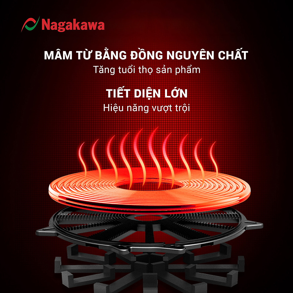 Bếp Từ Đơn Nagakawa NAG0704 (2000W) - Kèm Nồi Lẩu - Hàng Chính Hãng