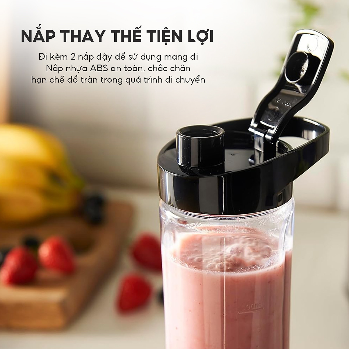 Máy xay sinh tố LEBENLANG gồm 2 cối tích hợp bình chứa dung tích 300-600ml, công suất 350W, model LBSP8648 - hàng chính hãng