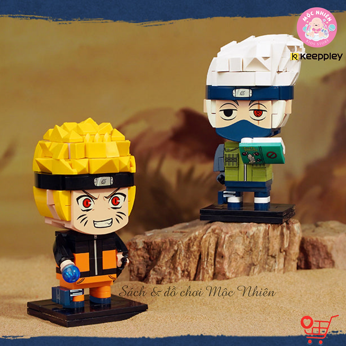 Đồ chơi lắp ráp xếp hình Keeppley - Nhân vật Naruto Sasuke Sakura Kakashi - Dành cho bé trai từ 6 tuổi