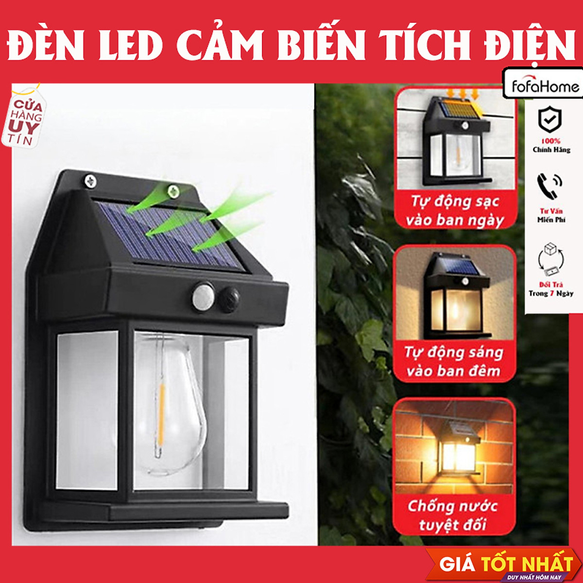 Đèn Năng Lượng Mặt Trời Cảm Biến Chuyển Động, Ánh Sáng Tự Động Bật Tắt, Đèn Mặt Trời Cảm Biến Hồng Ngoại Trang Trí Sân Vườn 3 Chế Độ, Ánh Sáng Vàng