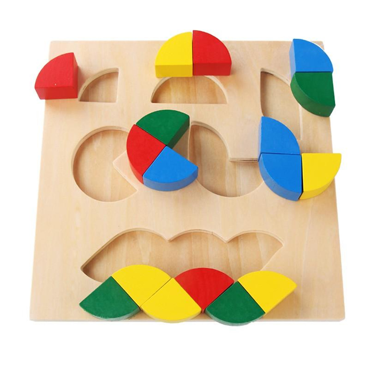 Ghép hình hình dạng không đồng dạng Montessori (Irregular shape tray)