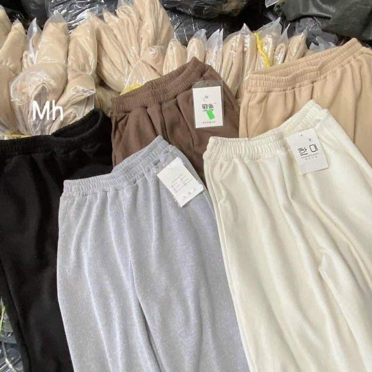 Quần jogger ống rộng bo gấu Nhung tăm , nỉ cotton quần phong cách Ulzzang thời trang năng động
