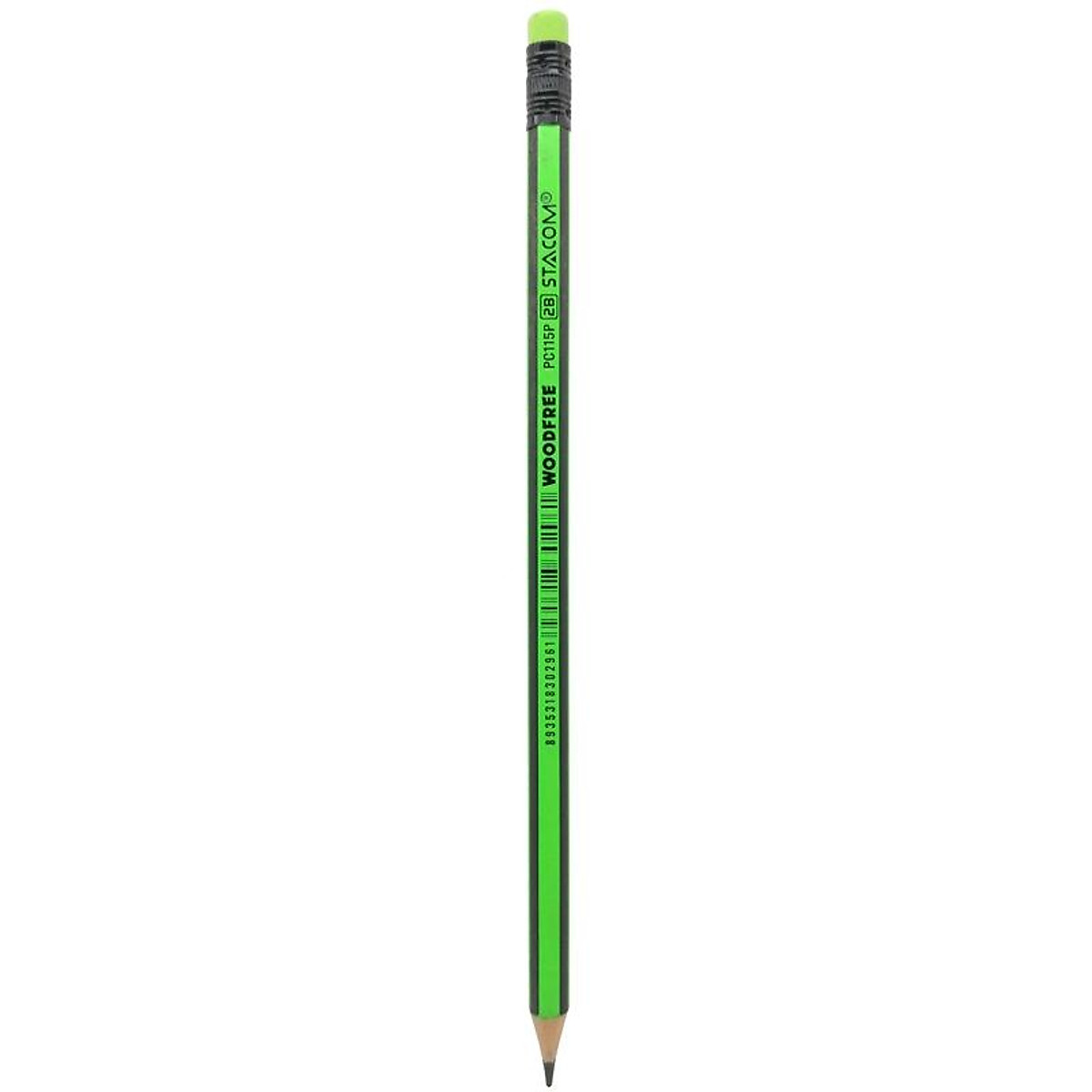 Bút Chì Woodfree 2B - Stacom PC115-2B (Màu Thân Bút Giao Ngẫu Nhiên)