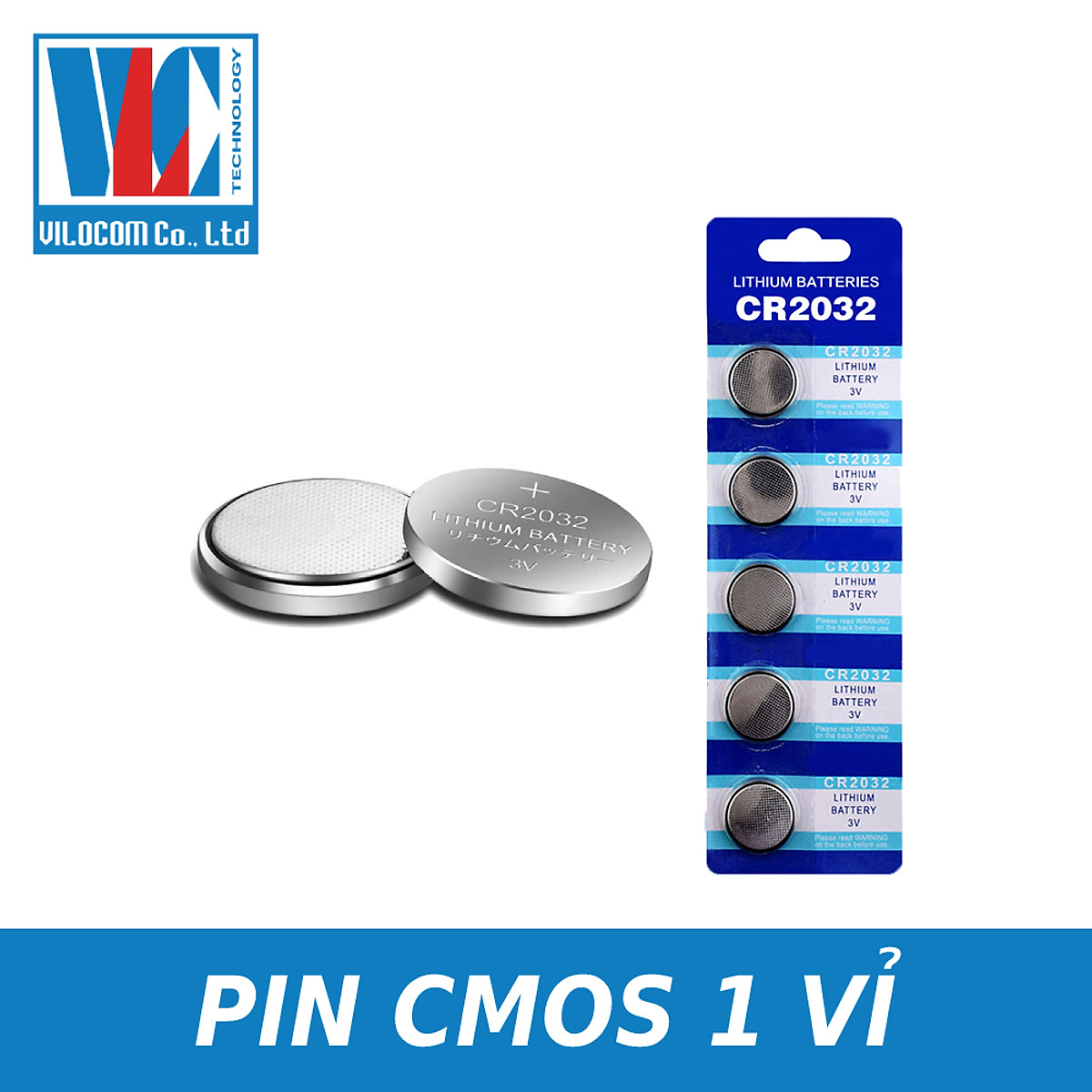 Mua VỈ 5 VIÊN Pin CMOS CR2032 tại CÔNG TY VILOCOM