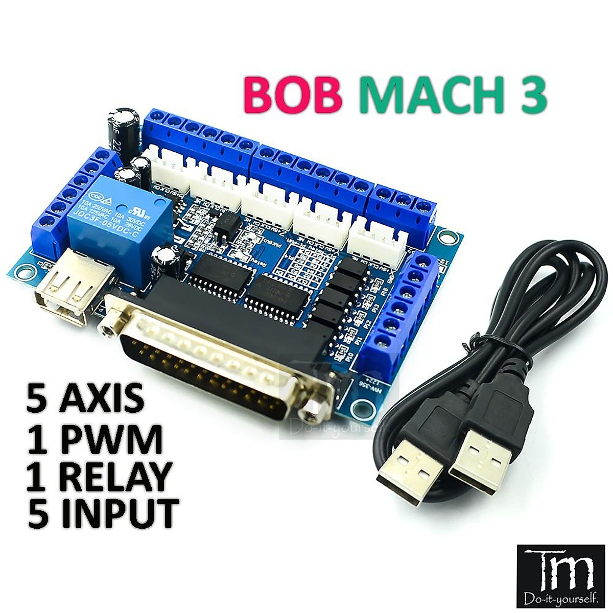 Mạch Điều Khiển CNC BOB MACH3 LPT 5 Trục Linh Kiện và Các Phần Cứng Khác