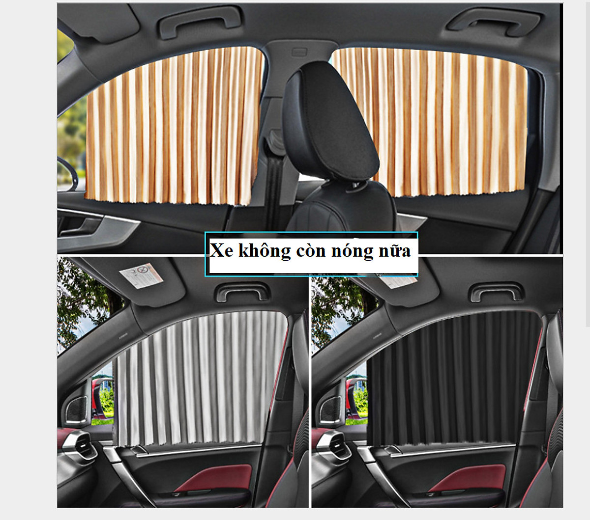 BỘ 4 RÈM VẢI CHE NẮNG CÁNH CỬA THÔNG MINH TRÊN XE HƠI TẶNG KÈM THẺ ĐỖ XE
