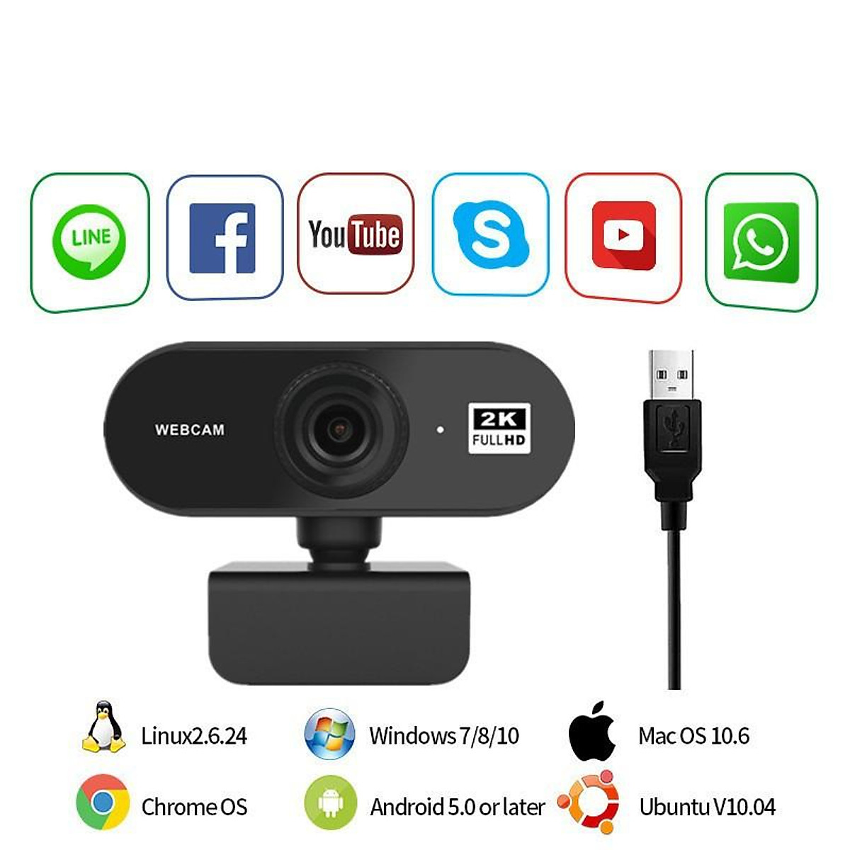 Webcam cho máy tính Dahua HTUC325 HD 1080P  Viethansecurity