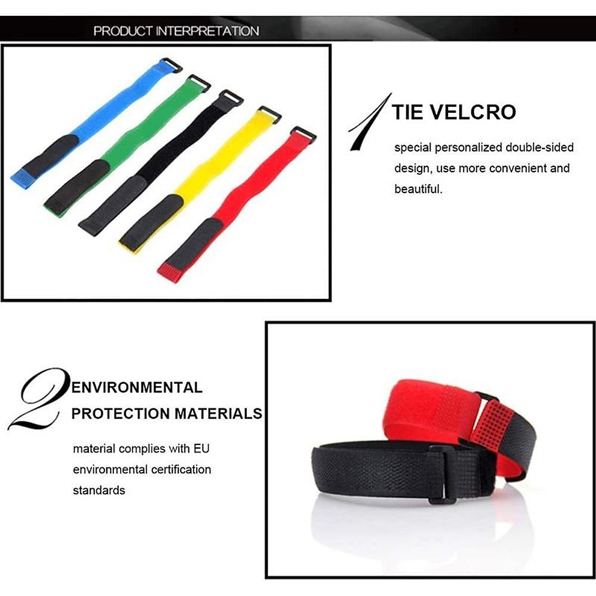 Set 6 Dây Nylon Buộc Dây Cáp 2.5x40cm