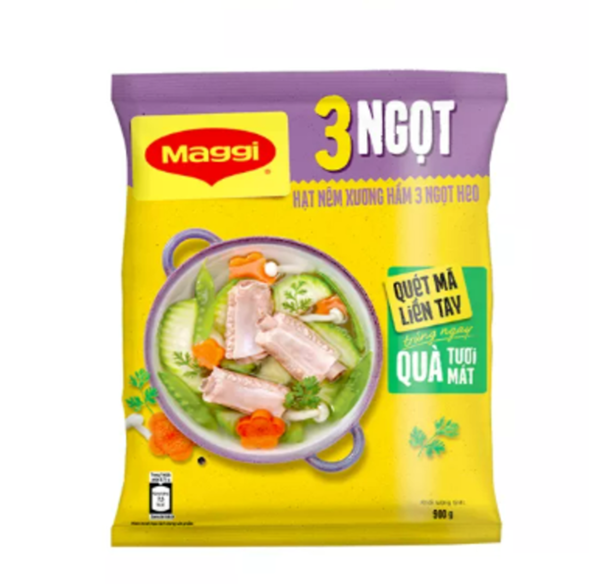 Hạt nêm MAGGI Xương Hầm 3 ngọt Heo gói 900g