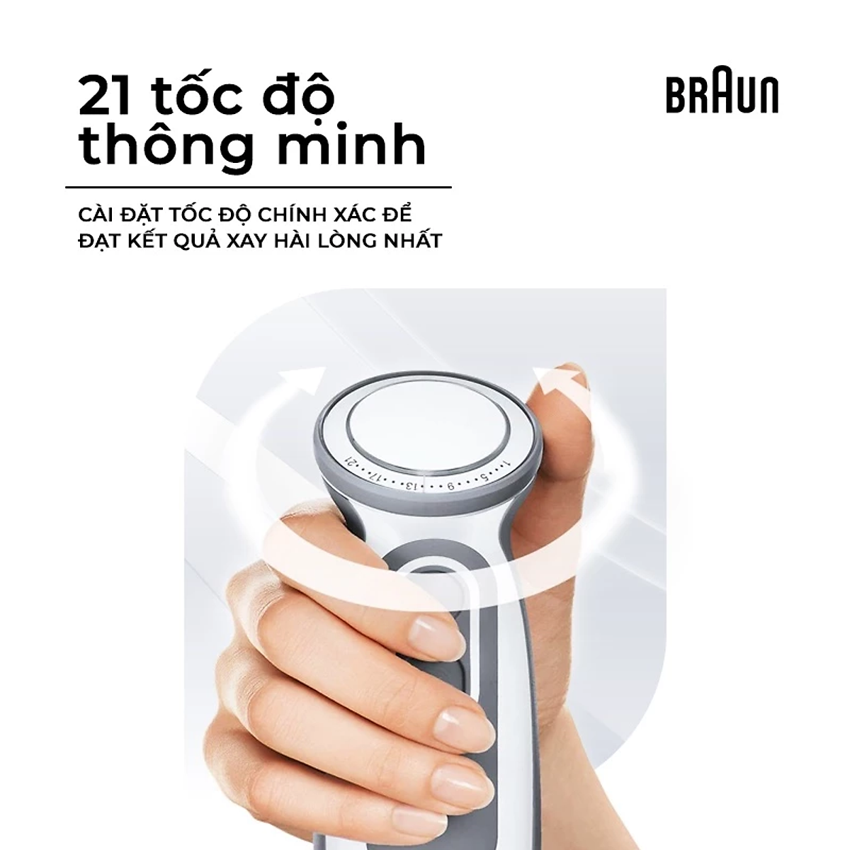 Máy xay cầm tay Braun MQ5235, Công suất 1000W, Xay nhanh - Hàng Chính Hãng