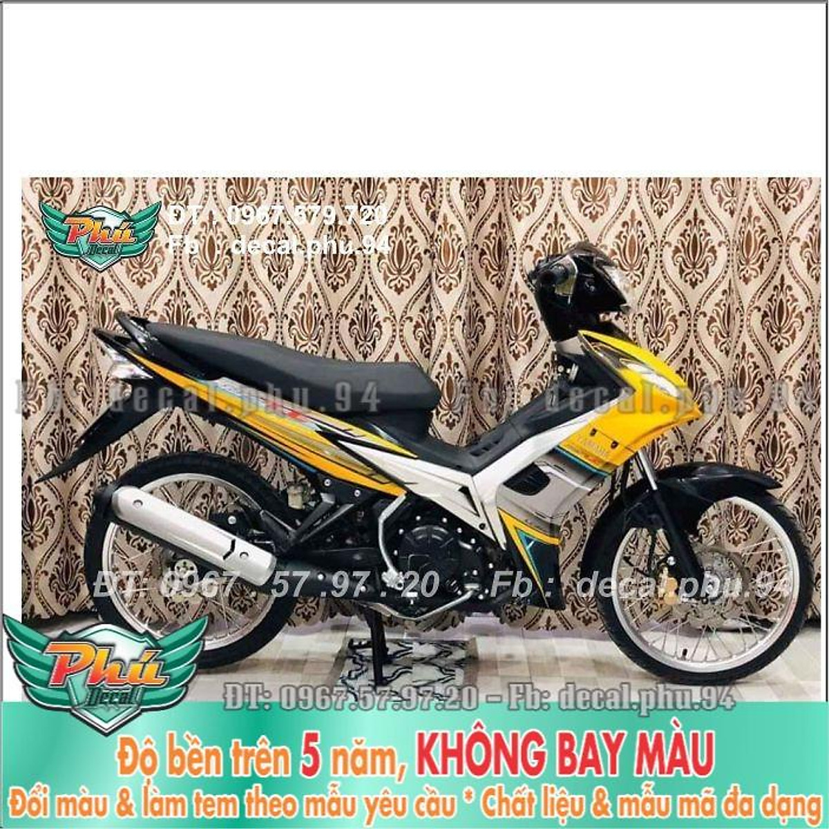 Tem rời Exciter 2010 Vàng đen Lc (X) -1 - Decal trang trí Tem Rời Exciter 2010 Vàng Đen Lc (X) -1 - Decal Trang Trí
