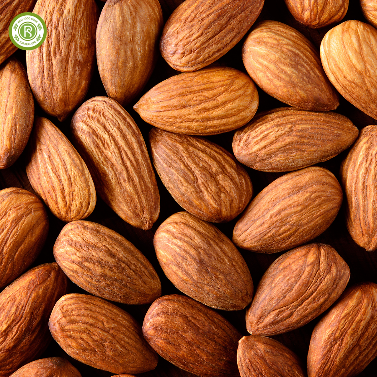 Hạt Hạnh Nhân Tươi Real Food (Almond) - 2kg/500g/100g