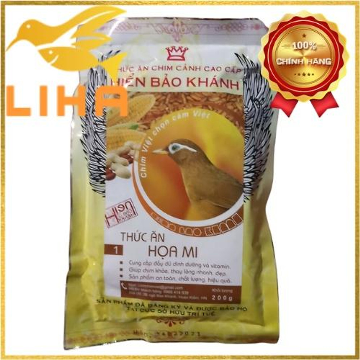 Cám Họa Mi Hiển Bảo Khánh (Số 1) 200gr - Dành Cho Chim Dưỡng, Thay ...