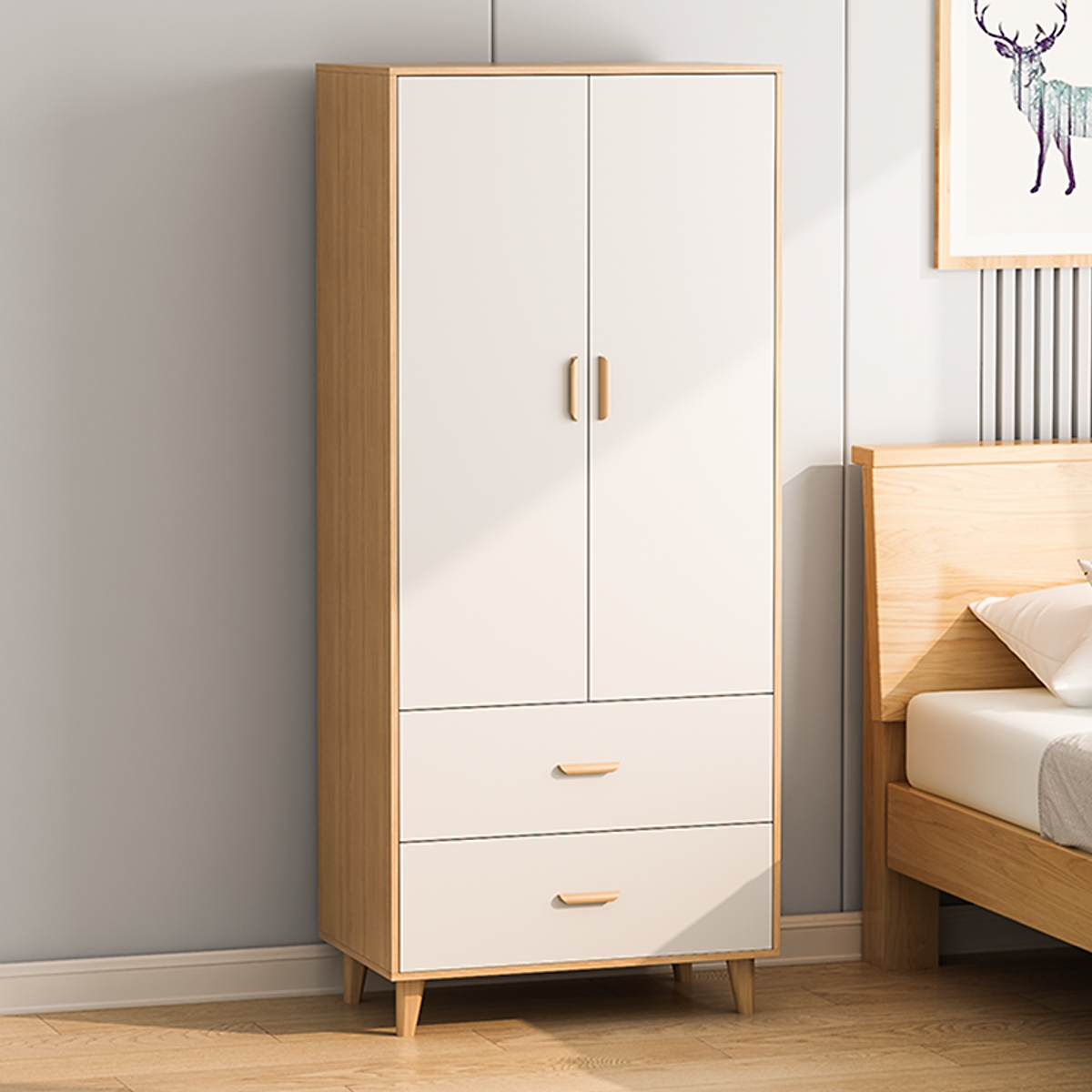 Tủ Quần Áo IGA Shelf Phong Cách Nordic - GP129