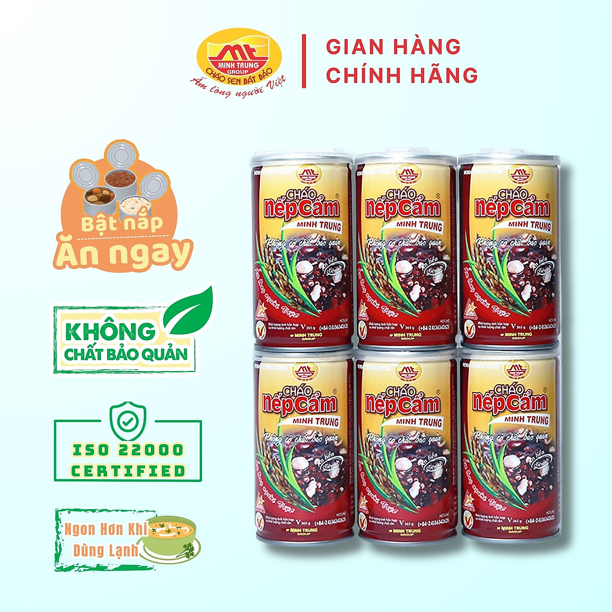 Cháo Nếp Cẩm Minh Trung Lốc 6 lon