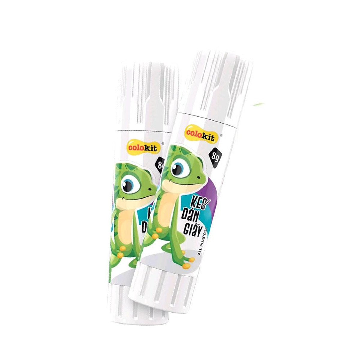 Keo Khô Colokit Đổi Màu Trong Suốt 02 Thỏi Tím Và Trắng G-C012