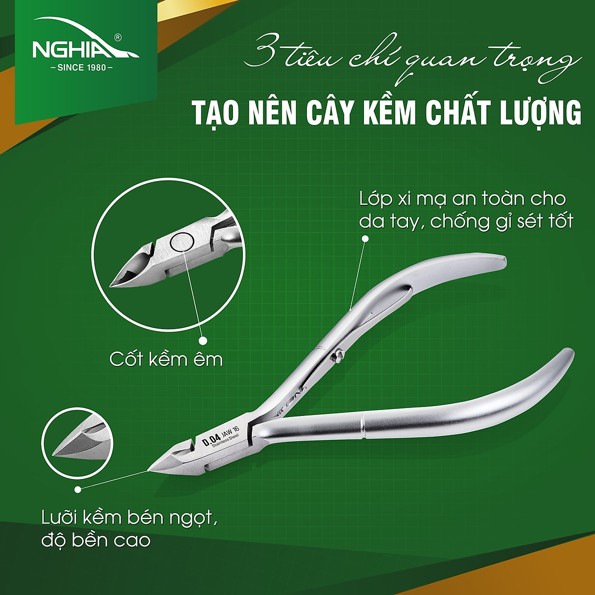 Kềm Cắt Da Thép Chuyên Dụng Mạ Vàng KỀM NGHĨA D.777