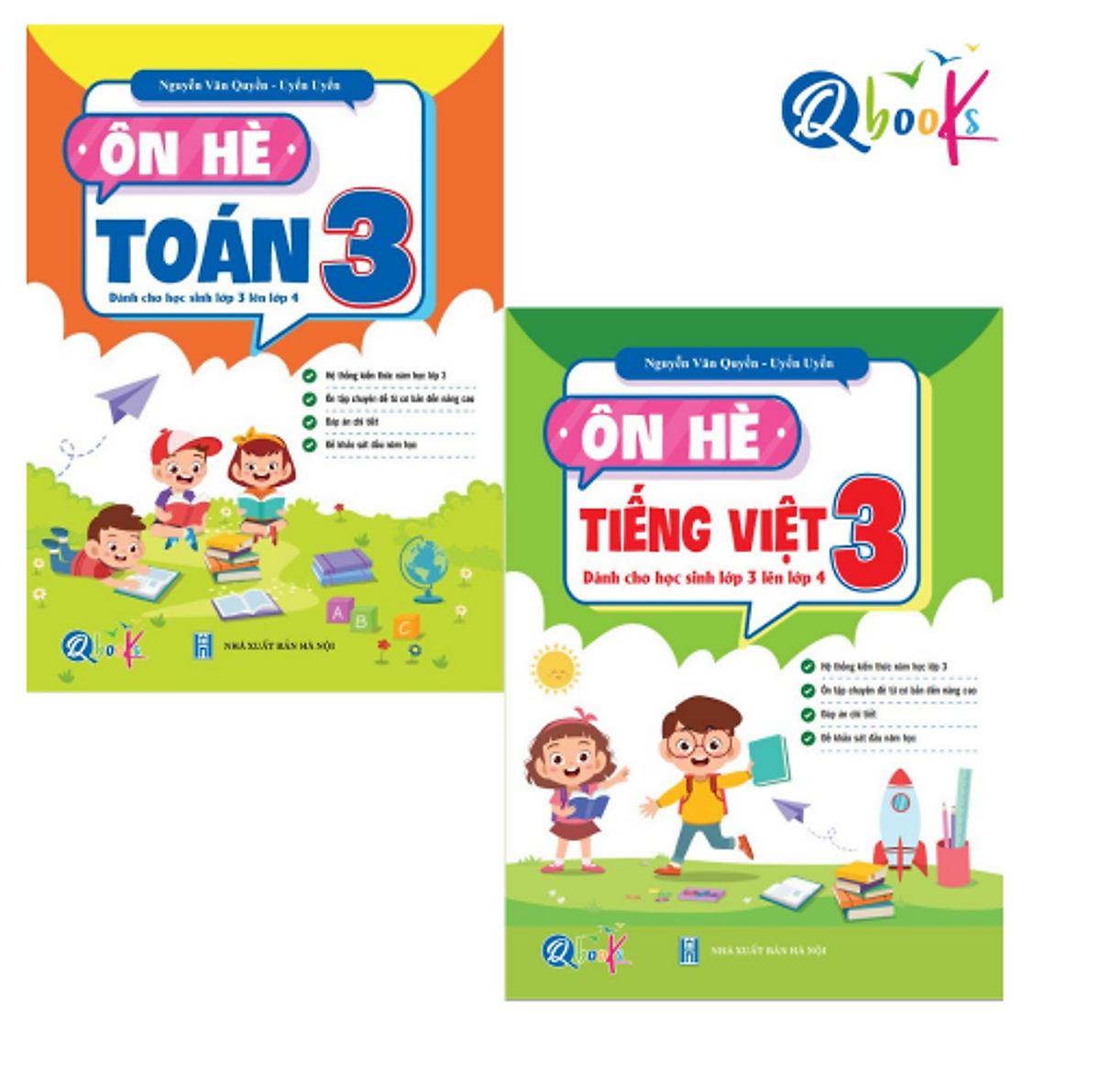 Sách - Combo Ôn Hè Toán và Tiếng Việt 3 - Dành cho học sinh lớp 3 lên 4 (2 cuốn)