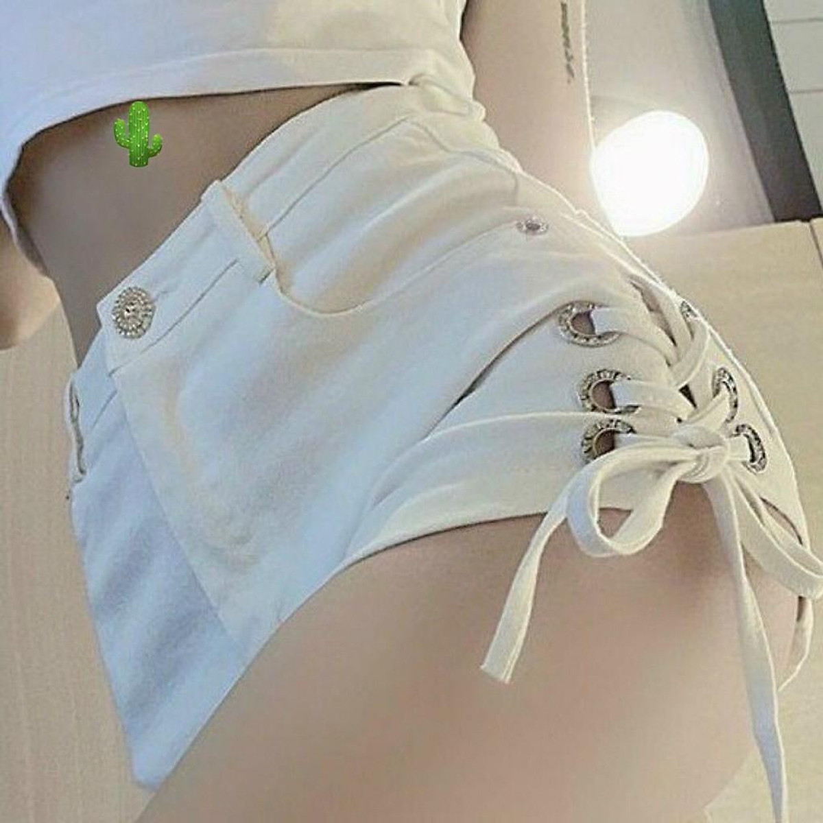 QUẦN SHORT KAKI ĐAN DÂY THỜI TRANG NỮ