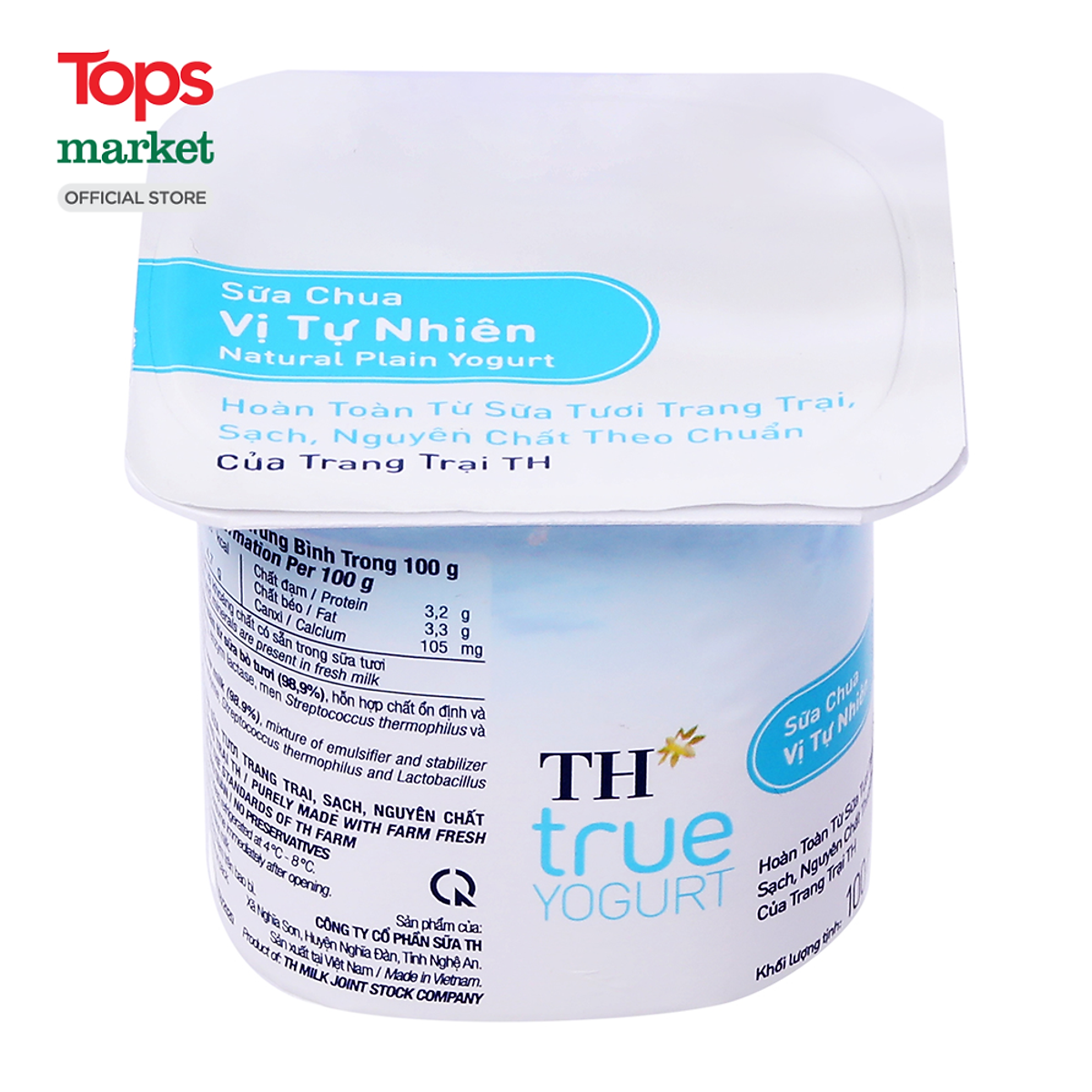 Sữa Chua Th True Yogurt Không Đường 100G - Sữa chua, phô mai