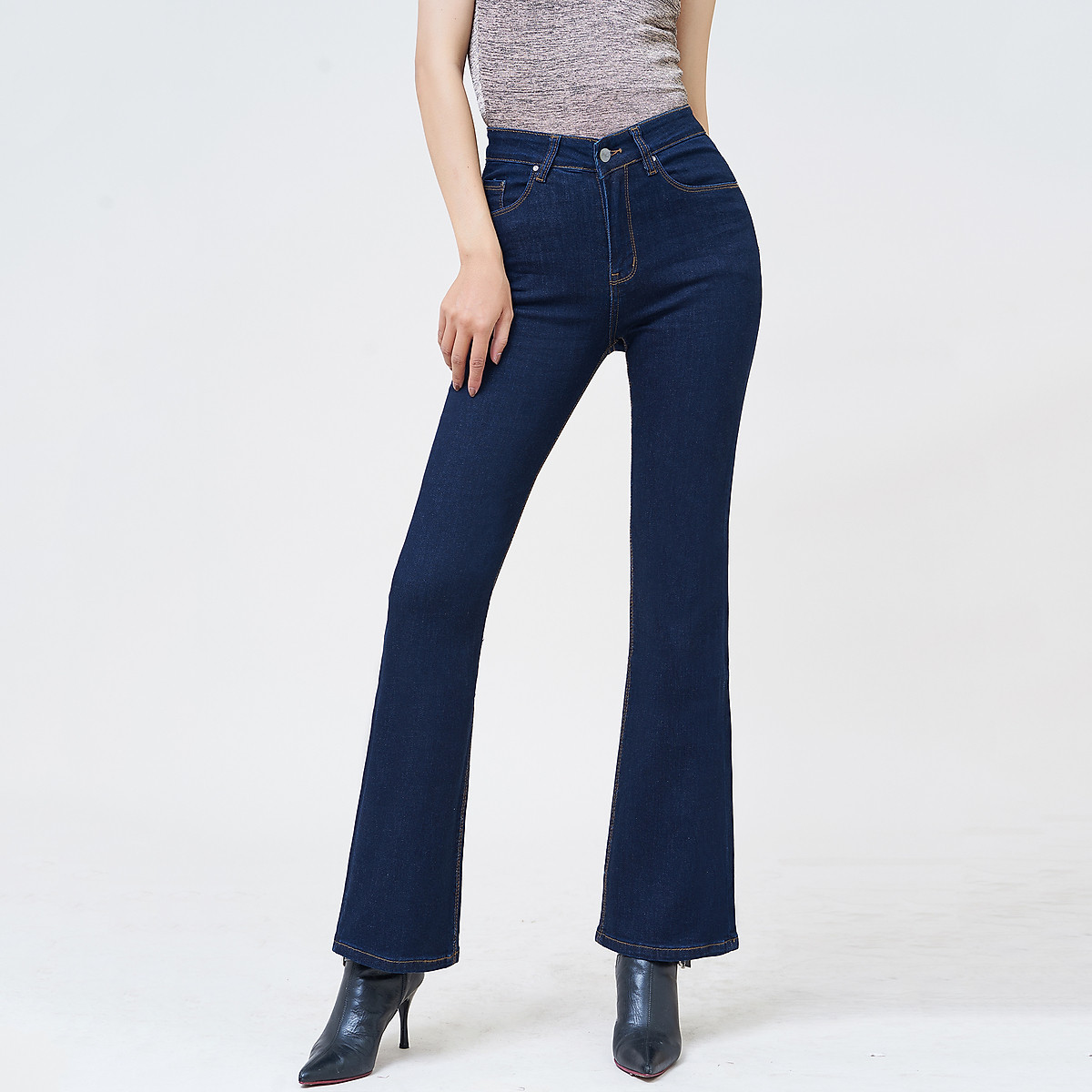 Mua Quần Jean Nữ Ống Loe Lưng Cao Aaa Jeans Dài Lửng Nhiều Màu Tiki