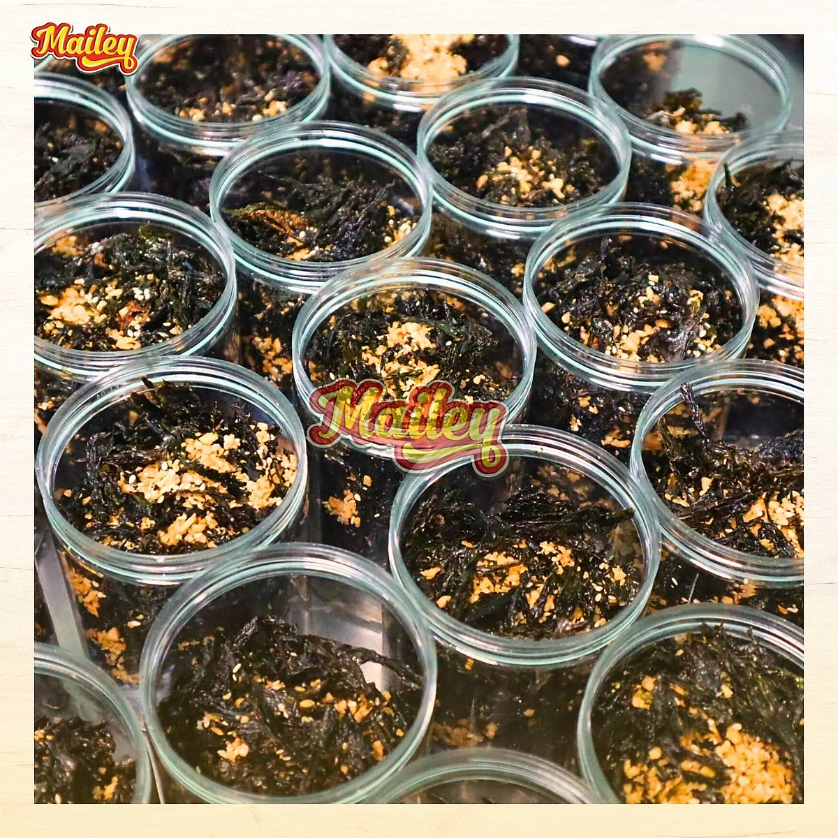 Rong biển cháy tỏi Mailey Hũ 200g - Rong biển ăn liền, ăn vặt, trộn cơm thơm ngon giàu dinh dưỡng